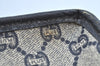 Authentic GUCCI GG Plus Vintage Clutch Hand Bag Purse PVC Leather Navy K8246