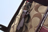 Authentic COACH Signature Shoulder Tote Bag Canvas Leather F04Q Beige K8247