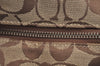 Authentic COACH Signature Shoulder Tote Bag Canvas Leather F04Q Beige K8247