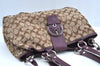 Authentic COACH Signature 2Way Shoulder Tote Bag Canvas Leather Brown K8248