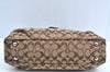 Authentic COACH Signature 2Way Shoulder Tote Bag Canvas Leather Brown K8248