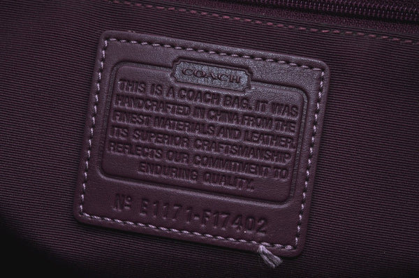 Authentic COACH Signature 2Way Shoulder Tote Bag Canvas Leather Brown K8248