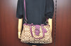 Authentic COACH Signature 2Way Shoulder Tote Bag Canvas Leather Brown K8248