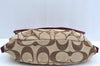Authentic COACH Signature Shoulder Cross Bag Canvas Leather F15171 Brown K8249