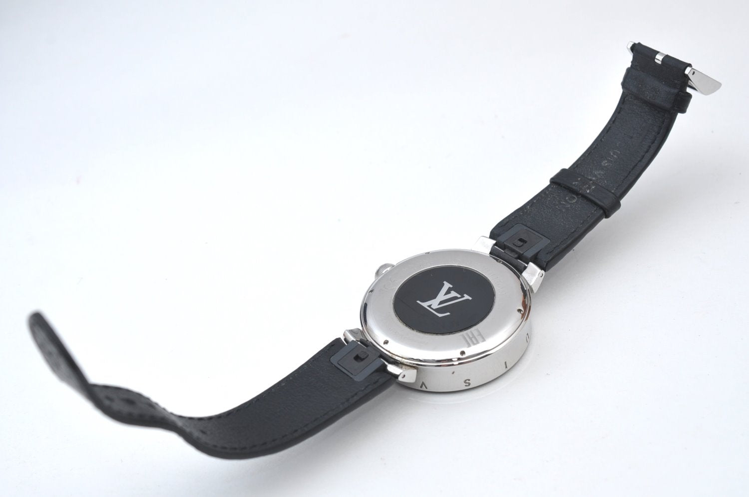 Auth Louis Vuitton Tambour Horizon Smartwatch Black Silver QA050Z V2 Box K8251