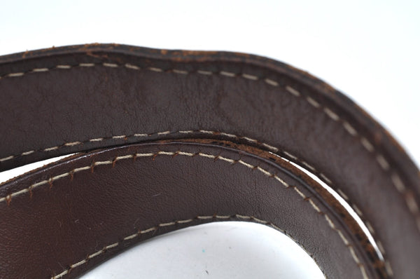 Authentic HUNTING WORLD Logos Shoulder Tote Bag Canvas Leather Khaki K8252