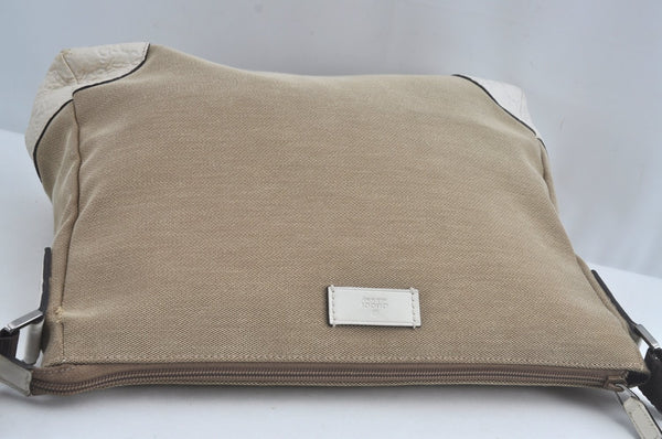 Authentic GUCCI Shoulder Cross Body Bag GG Canvas Leather 257301 Beige K8258