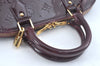 Authentic Louis Vuitton Vernis Alma PM Hand Bag Purse Purple LV K8262