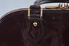 Authentic Louis Vuitton Vernis Alma PM Hand Bag Purse Purple LV K8262