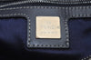 Authentic FENDI Zucca Hand Bag Purse Canvas Leather Navy Blue K8264