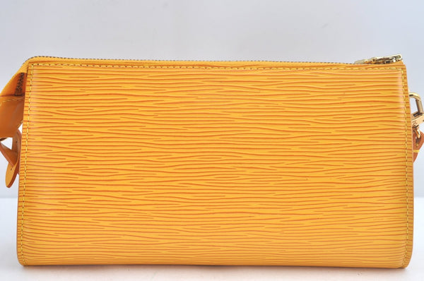 Authentic Louis Vuitton Epi Pochette Accessoires Pouch Yellow M52959 LV K8265