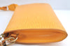 Authentic Louis Vuitton Epi Pochette Accessoires Pouch Yellow M52959 LV K8265