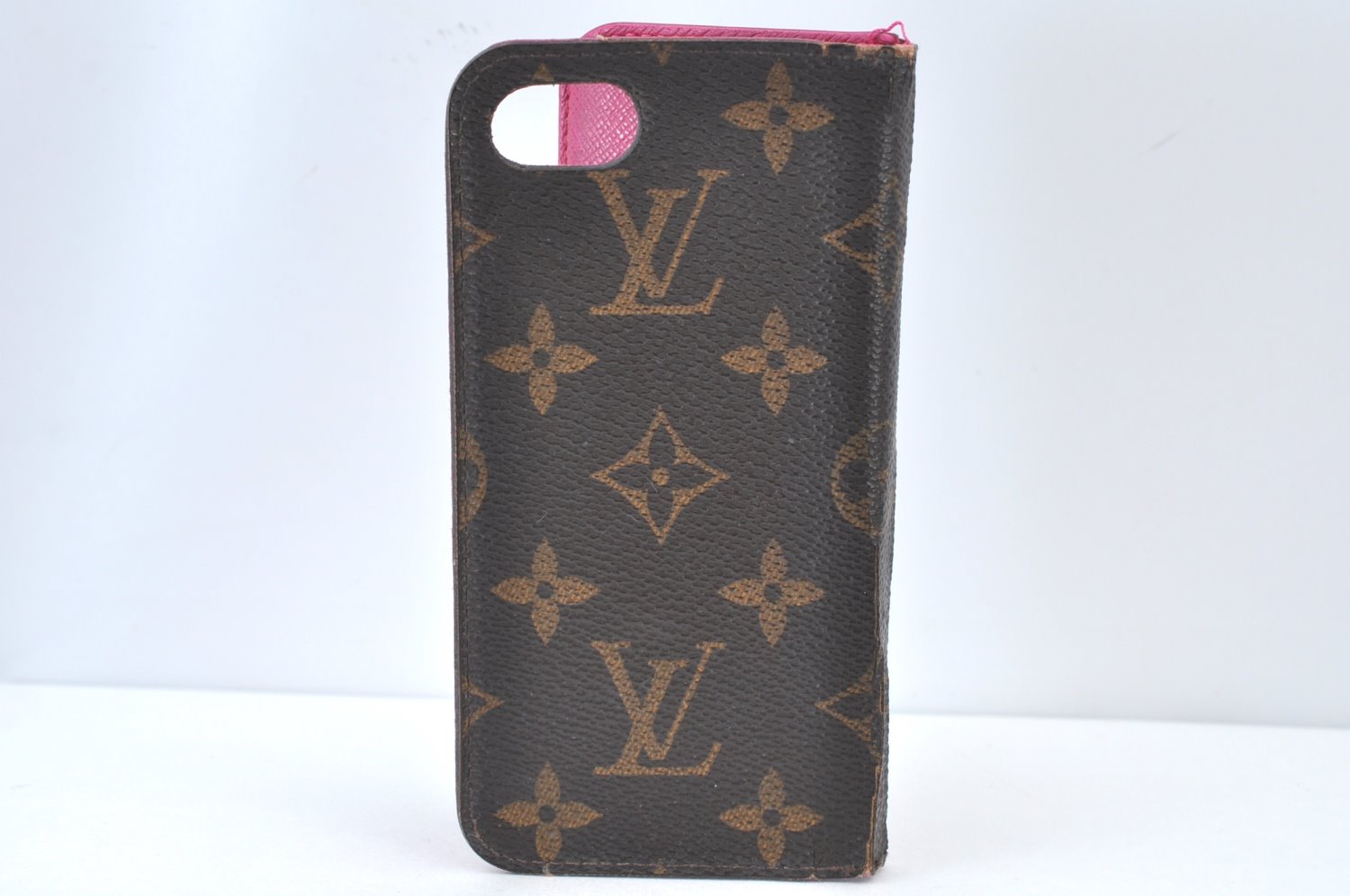 Authentic Louis Vuitton Monogram Folio Iphone 7 8 Case Pink M61906 LV K8276