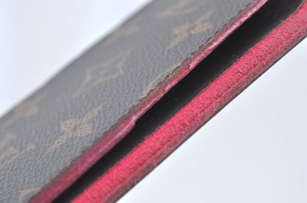 Authentic Louis Vuitton Monogram Folio Iphone 7 8 Case Pink M61906 LV K8276