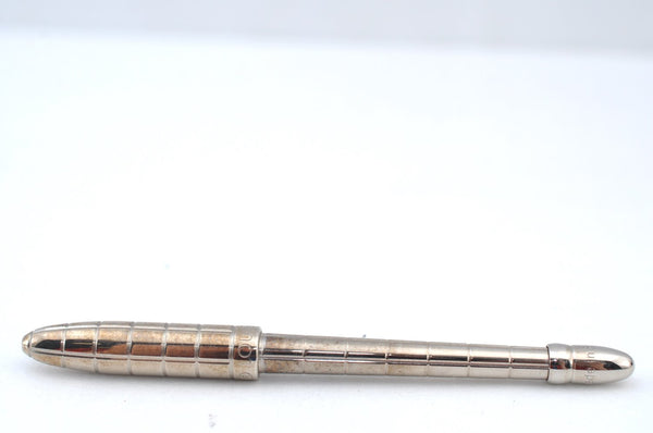 Authentic Louis Vuitton Stylo Agenda GM Ballpoint Pen Silver N75001 LV K8290