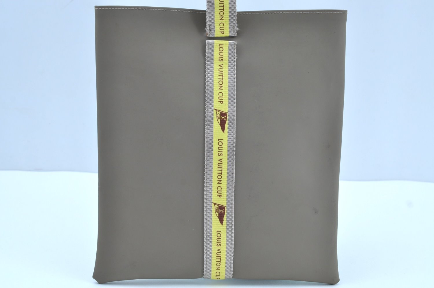 Authentic Louis Vuitton LV Cup 2003 Limited Hand Bag Gray Yellow D60184 LV K8296