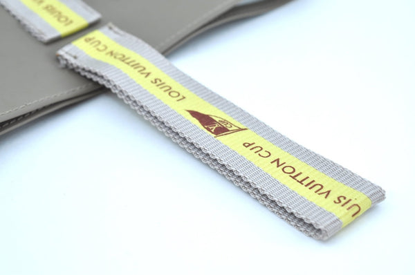 Authentic Louis Vuitton LV Cup 2003 Limited Hand Bag Gray Yellow D60184 LV K8296