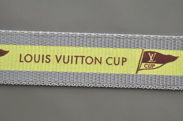 Authentic Louis Vuitton LV Cup 2003 Limited Hand Bag Gray Yellow D60184 LV K8296