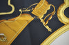 Authentic HERMES Carre 90 Scarf "SPRINGS" Silk Black K8302