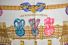 Authentic HERMES Carre 90 Scarf "LES RUBANS DU CHEVAL" Silk White K8303