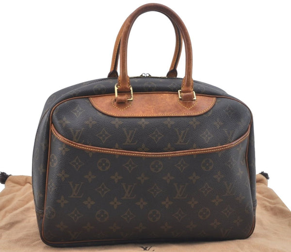 Authentic Louis Vuitton Monogram Deauville Hand Bag M47270 LV K8306