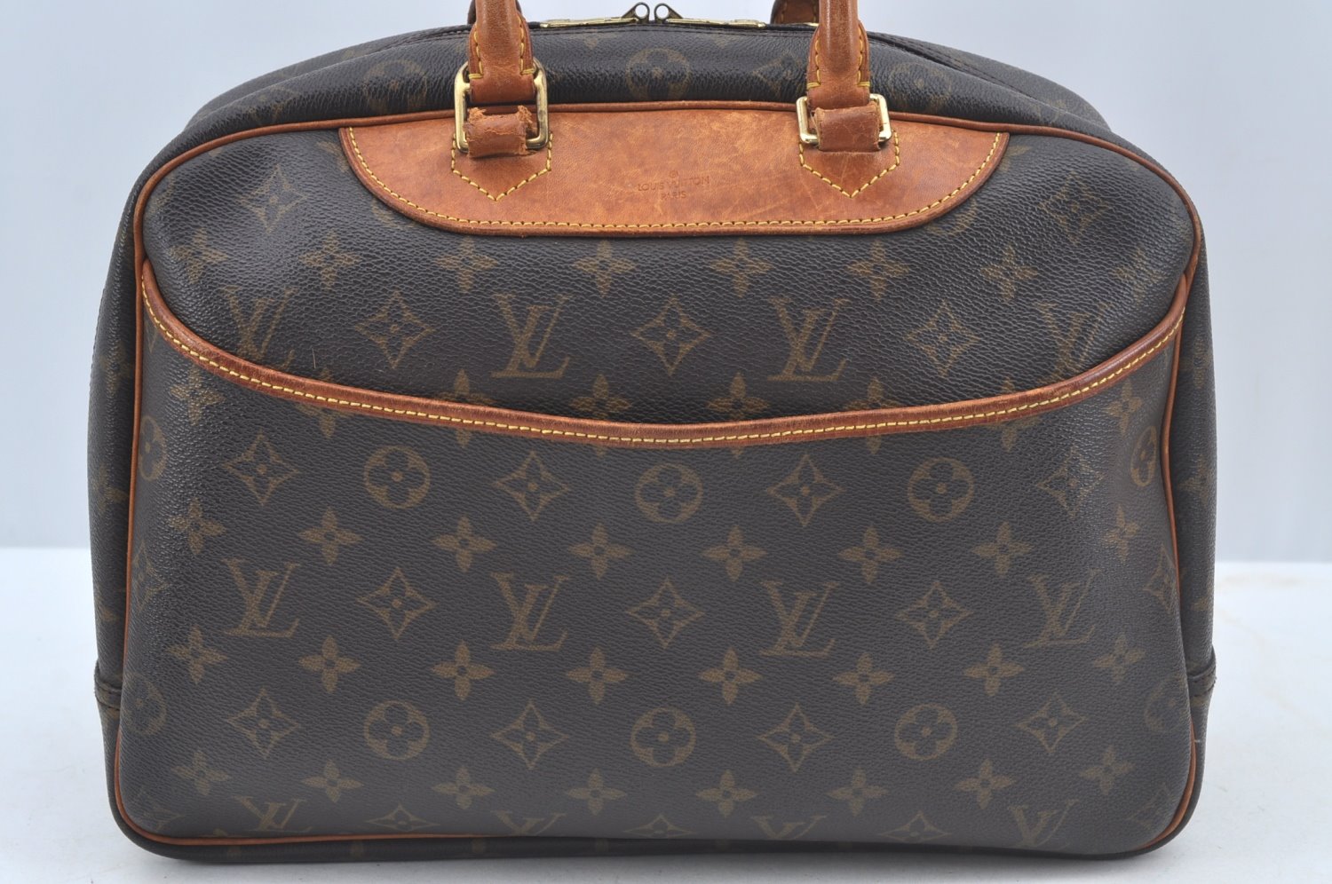 Authentic Louis Vuitton Monogram Deauville Hand Bag M47270 LV K8306