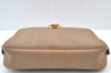 Authentic Christian Dior Trotter Clutch Hand Bag Purse PVC Leather Beige K8307