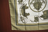 Authentic HERMES Carre 90 Scarf "Ex-Libris" Silk Green K8308