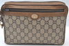 Authentic GUCCI GG Plus Clutch Hand Bag Purse PVC Leather Brown Junk K8311