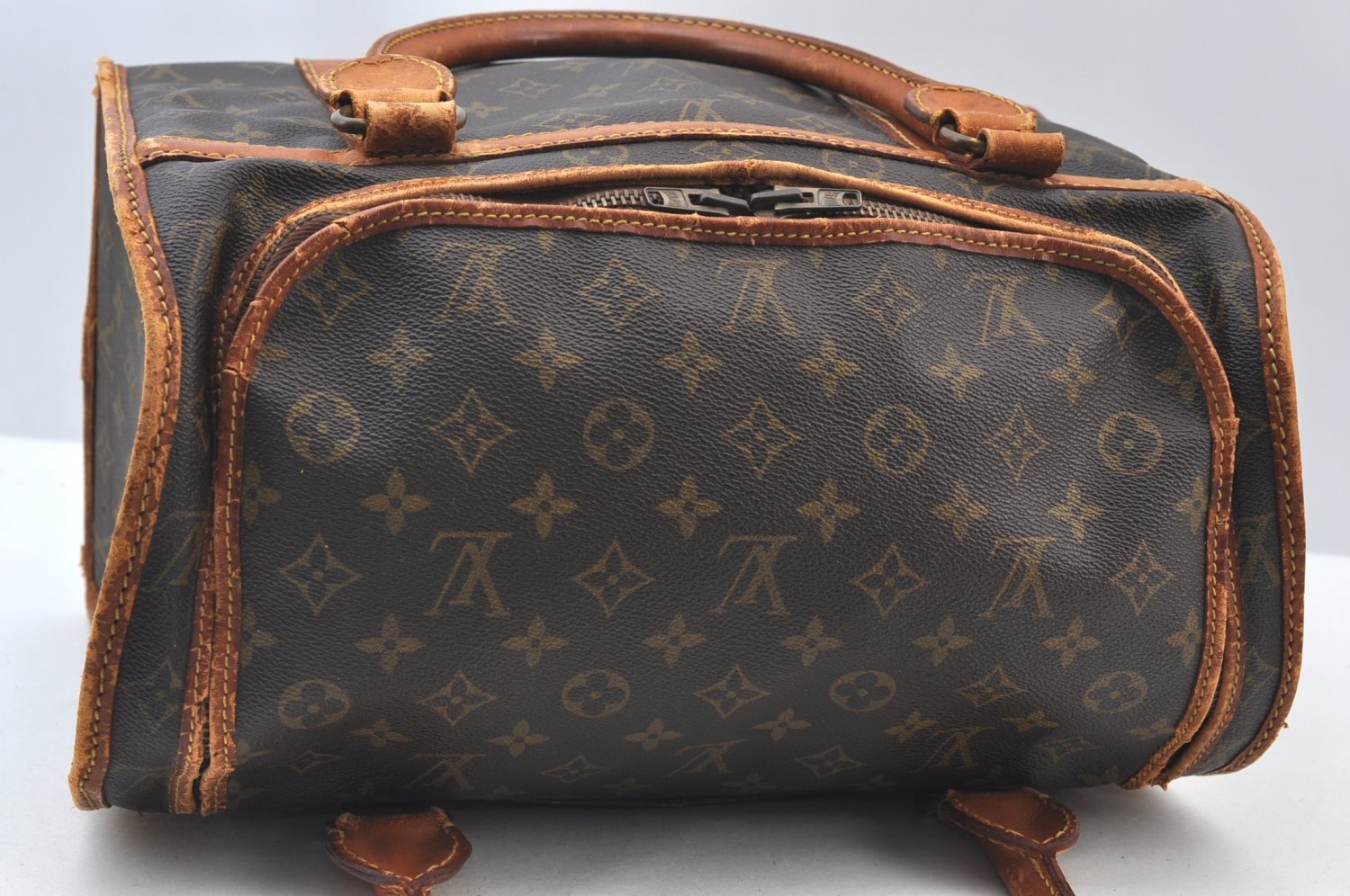 Authentic Louis Vuitton Monogram Sac Chaussures 35 Boston Bag Old Model LV K8324