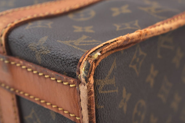 Authentic Louis Vuitton Monogram Sac Chaussures 35 Boston Bag Old Model LV K8324