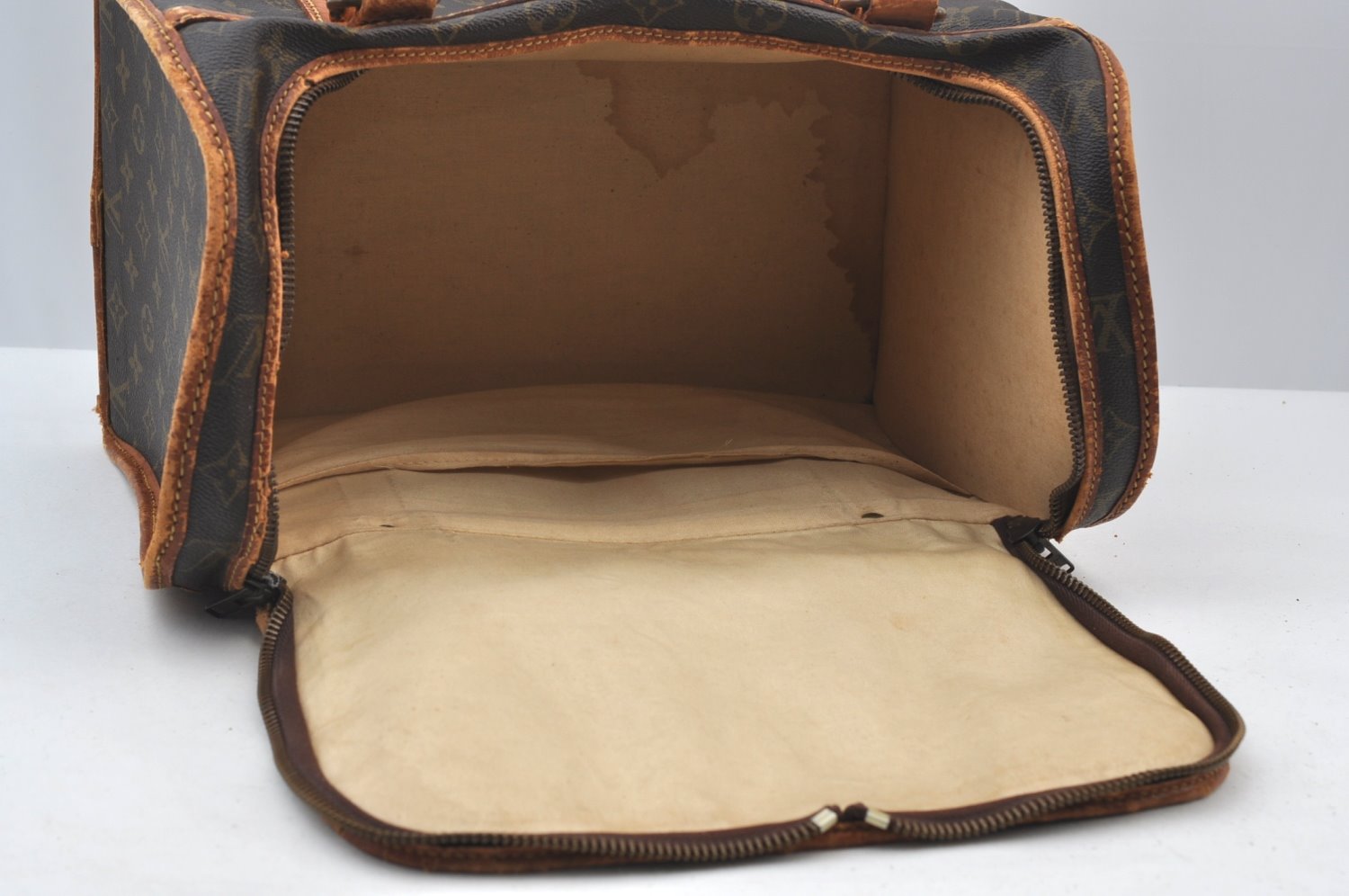 Authentic Louis Vuitton Monogram Sac Chaussures 35 Boston Bag Old Model LV K8324