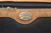 Authentic GUCCI Vintage Clutch Hand Bag Purse Leather Black Brown K8326