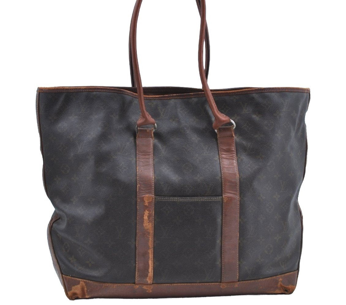 Authentic Louis Vuitton Monogram Sac Weekend GM Vintage Tote Bag M42420 LV K8327