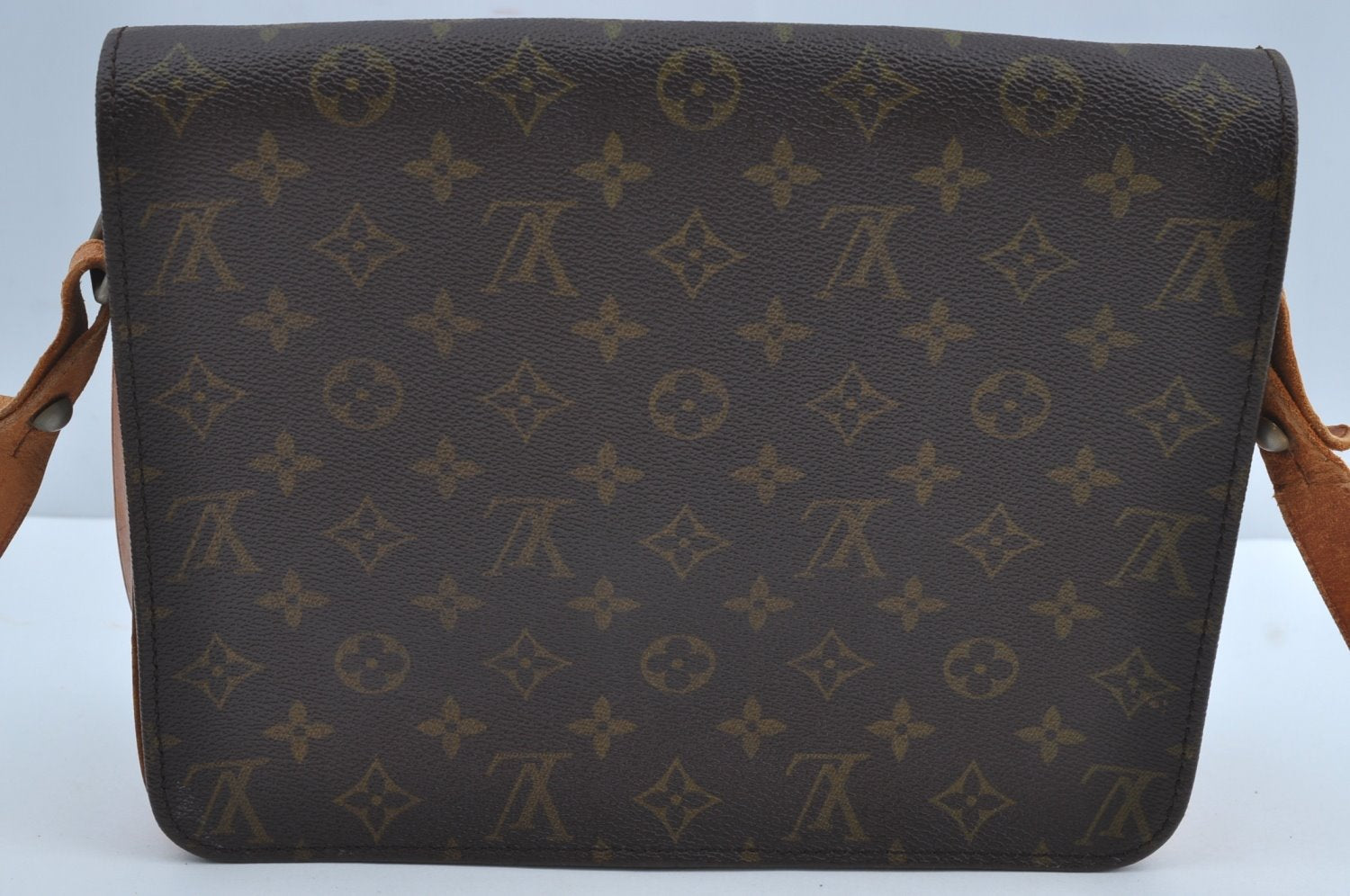 Authentic Louis Vuitton Monogram Cartouchiere GM Shoulder Bag Old Model K8328