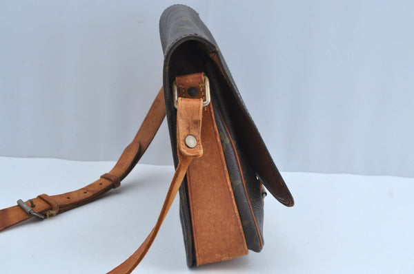Authentic Louis Vuitton Monogram Cartouchiere GM Shoulder Bag Old Model K8328