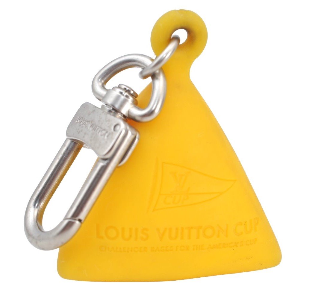 Authentic Louis Vuitton Cup Porte Cles Buoy Bag Charm Yellow M80708 LV K8330