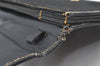 Auth FENDI Zucca 2Way Shoulder Clutch Bag Purse Canvas Leather Black Junk K8360