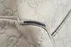 Authentic GUCCI Guccissima Sukey Shoulder Tote Bag GG Leather 211944 White K8361