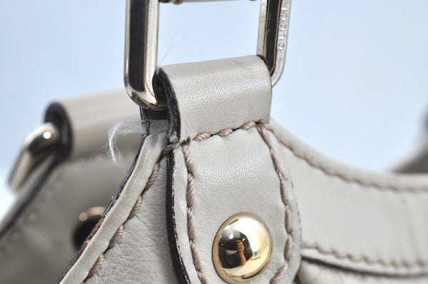 Authentic GUCCI Guccissima Sukey Shoulder Tote Bag GG Leather 211944 White K8361