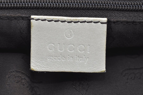 Authentic GUCCI Guccissima Sukey Shoulder Tote Bag GG Leather 211944 White K8361