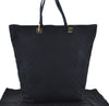 Authentic GUCCI Vintage Shoulder Tote Bag GG Canvas Leather Black K8366