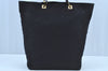 Authentic GUCCI Vintage Shoulder Tote Bag GG Canvas Leather Black K8366