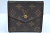 Authentic Louis Vuitton Monogram Porte Monnaie Billets Wallet M61660 LV K8368