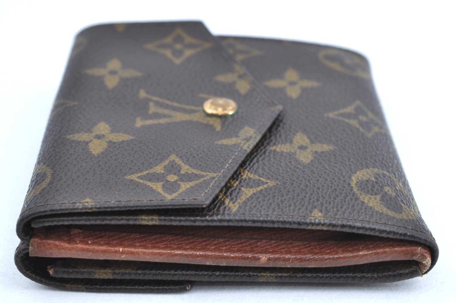 Authentic Louis Vuitton Monogram Porte Monnaie Billets Wallet M61660 LV K8368