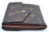 Authentic Louis Vuitton Monogram Porte Monnaie Billets Wallet M61660 LV K8368