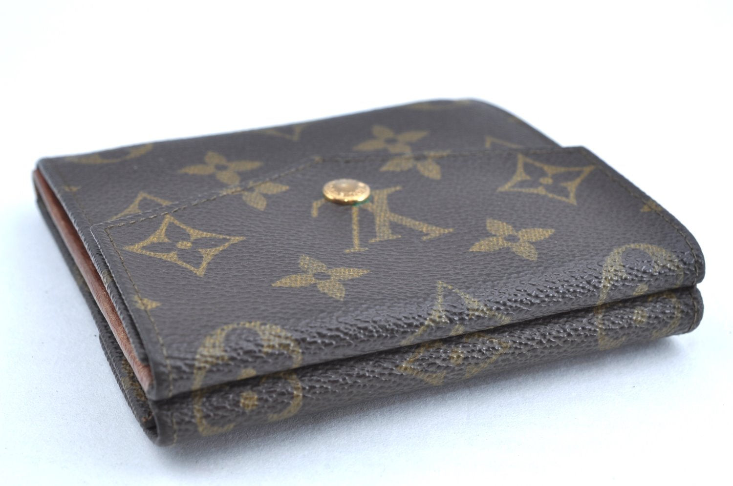 Authentic Louis Vuitton Monogram Porte Monnaie Billets Wallet M61660 LV K8368