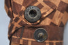 Authentic FENDI Zucchino Vintage Parasol Umbrella Brown Beige K8369