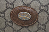 Authentic GUCCI GG Plus Vintage Clutch Hand Bag Purse PVC Leather Brown K8373