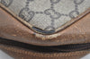Authentic GUCCI GG Plus Vintage Clutch Hand Bag Purse PVC Leather Brown K8373